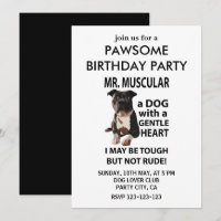 Pitbull Dog Pet Birthday Party