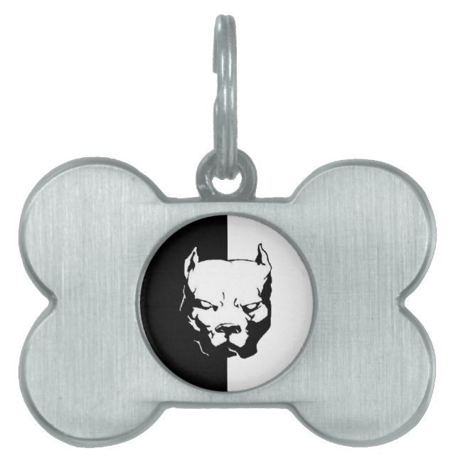Pitbull Dog Pet Name Tag (Front)