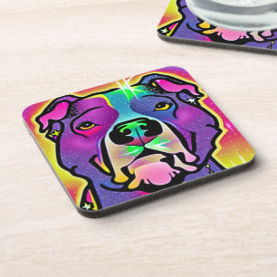 Pitbull Dog Pop Art Coaster