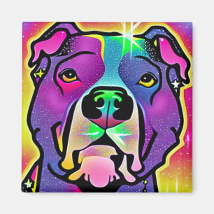Pitbull Dog Pop Art Magnet