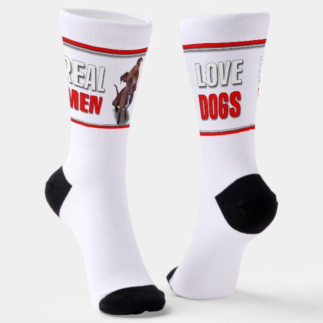 Pitbull Dog Socks (Angled)