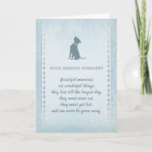 Pitbull Dog Sympathy Beautiful Memories Card
