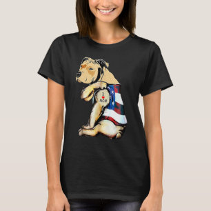 Pitbull Dog Tattoo I Love Mom Mother's Day T-Shirt