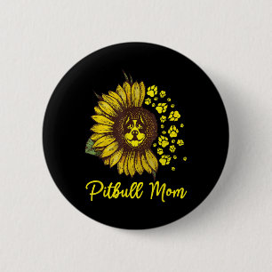Pitbull Dog Tattoo I Love Mum Tattooed Lover Mothe 6 Cm Round Badge