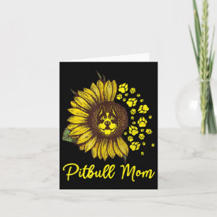 Pitbull Dog Tattoo I Love Mum Tattooed Lover Mothe Card