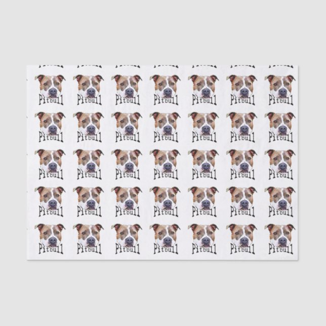 Pitbull dog tissue paper (Front)