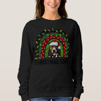 Pitbull Dog Tree Christmas Lights Xmas Squad Sweatshirt