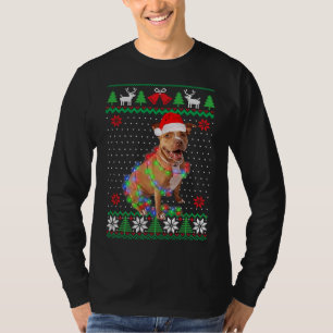 Pitbull Dog Uglyer Christmas Puppy Dog T-Shirt