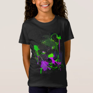 Pitbull Dog Watercolor Graphic Animal Face Dog Lov T-Shirt