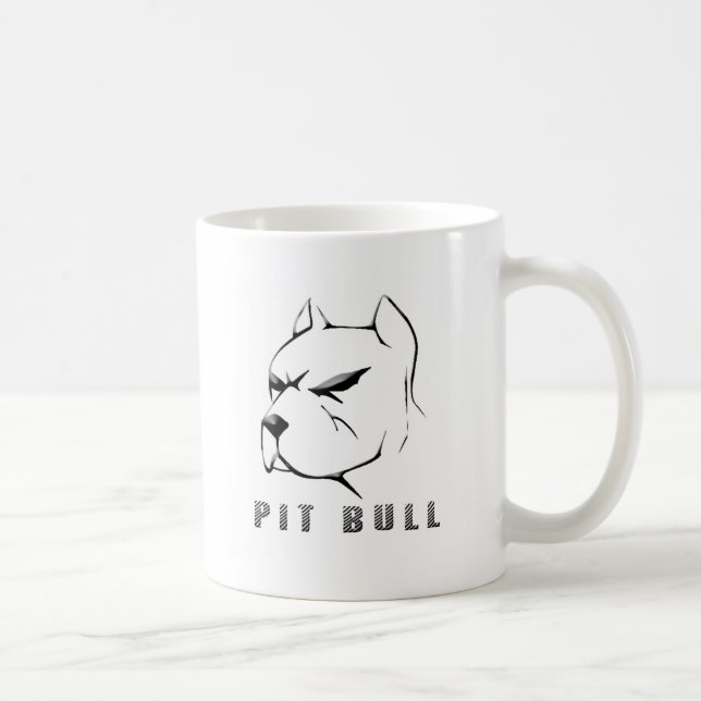 Pitbull draw coffee mug (Right)