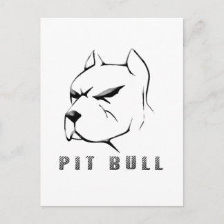 Pitbull draw postcard