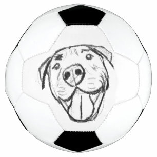 pitbull drawing simple dog lovers black white football