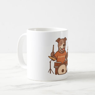 Pitbull Drummer Personalised Rock Drum Kit Gift – Coffee Mug