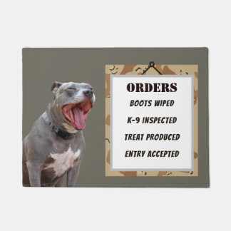 Pitbull Entryway Orders Doormat