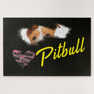 Pitbull Eyes Solid Colour 1000 piece Jigsaw Puzzle