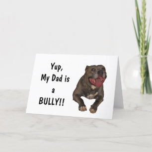 Pitbull Father's Day Greeting Card
