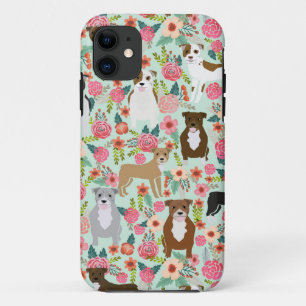 Pitbull Floral Iphone Case - pitbull phone case,