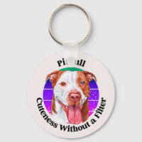 Pitbull funny quote keychain