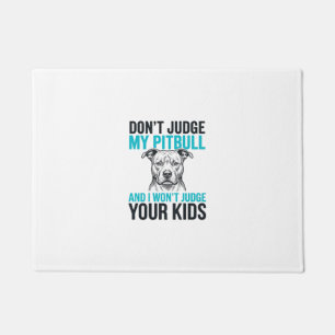 Pitbull Funny Quote Vintage Engraving Dog Design_1 Doormat