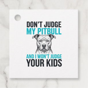 Pitbull Funny Quote Vintage Engraving Dog Design_1 Favour Tags