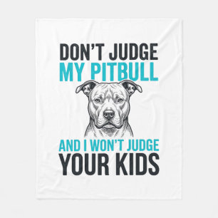 Pitbull Funny Quote Vintage Engraving Dog Design_1 Fleece Blanket