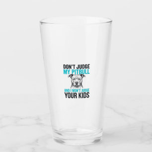Pitbull Funny Quote Vintage Engraving Dog Design_1 Glass