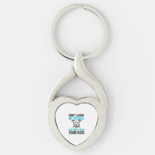 Pitbull Funny Quote Vintage Engraving Dog Design_1 Key Ring