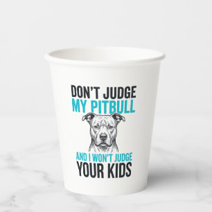 Pitbull Funny Quote Vintage Engraving Dog Design_1 Paper Cups