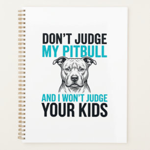 Pitbull Funny Quote Vintage Engraving Dog Design_1 Planner