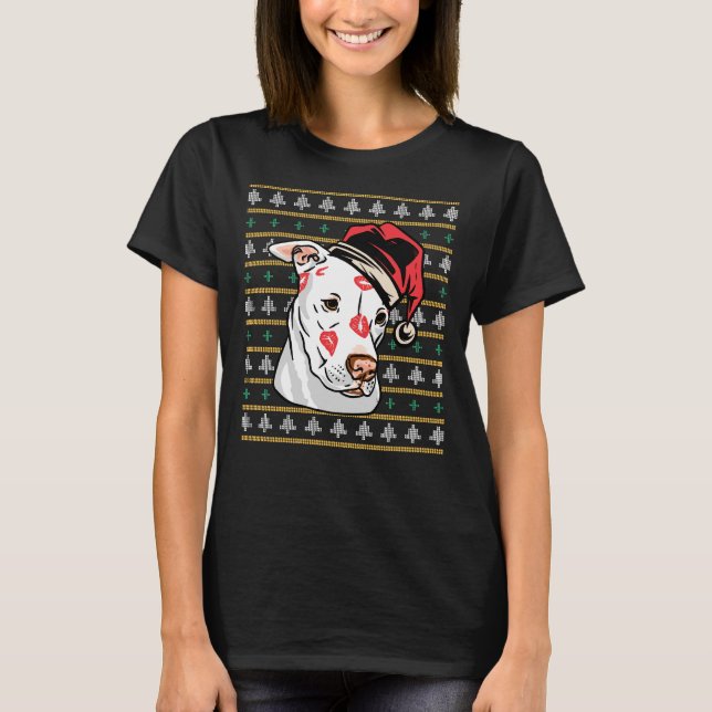 Pitbull Funny Ugly Christmas Sweater (Front)