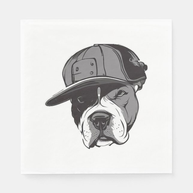 Pitbull Gangster   Napkin (Front)