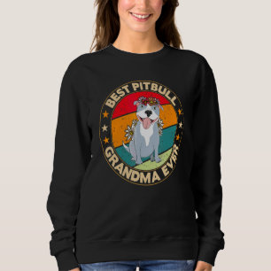 Pitbull Grandma Pawma Dog Grandparents Grand Maw Sweatshirt