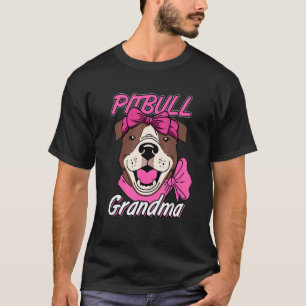 Pitbull Grandma Pittie Dog Mum Mother's Day Cute T-Shirt