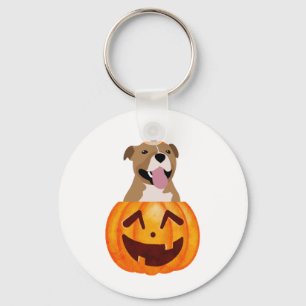 Pitbull Halloween Key Ring