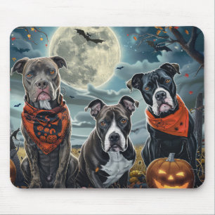 Pitbull Halloween Spooky Mouse Mat