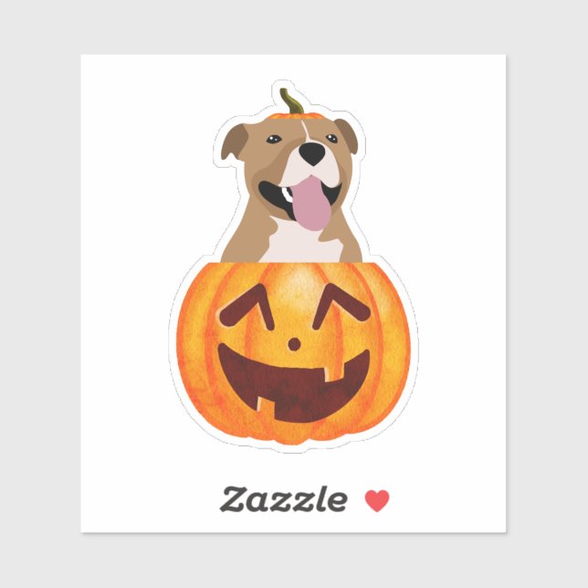 Pitbull Halloween Sticker (Sheet)