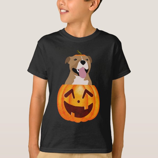 Pitbull Halloween   T-Shirt (Front)