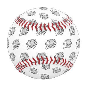 pitbull hand drawn photo dog animal lover baseball