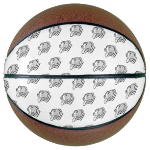 pitbull hand drawn photo dog animal lover basketball
