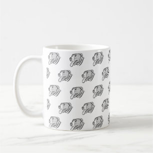 pitbull hand drawn photo dog animal lover coffee mug