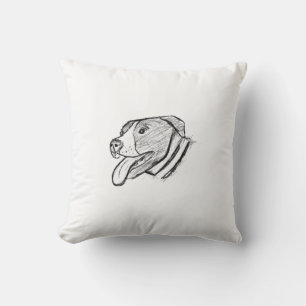 pitbull hand drawn photo dog animal lover cushion