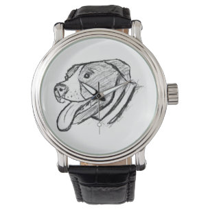 pitbull hand drawn photo dog animal lover poster watch