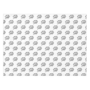 pitbull hand drawn photo dog animal lover tablecloth