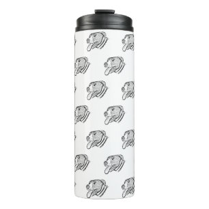 pitbull hand drawn photo dog animal lover thermal tumbler