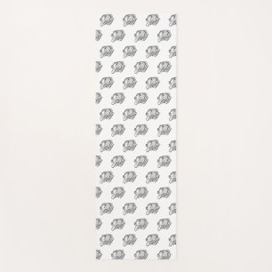 pitbull hand drawn photo dog animal lover yoga mat