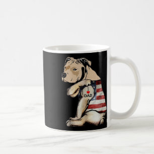 Pitbull I Love Dad Tattoo Fathers Day  Coffee Mug