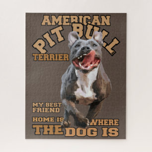 Pitbull - I love Dogs Jigsaw Puzzle