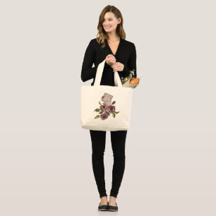 Pitbull illustration tote bag