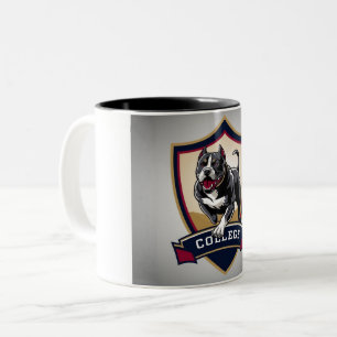 Pitbull in college: Logo Two-Tone Coffee Mug