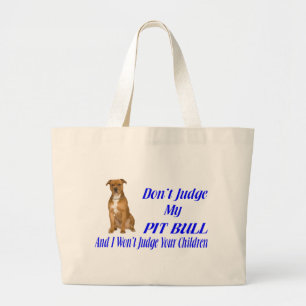 PITBULL JUDGEMENT LARGE TOTE BAG